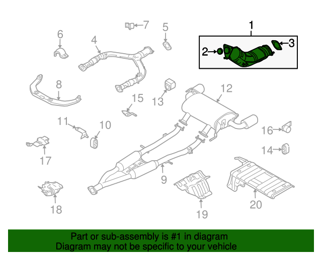 2008 Infiniti G37 Catalytic Converter B08B2JK60B OEM Parts Online
