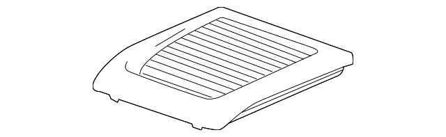 Light Neutral Rear Window Trim Panel Vent Grille - Buick (90922062)