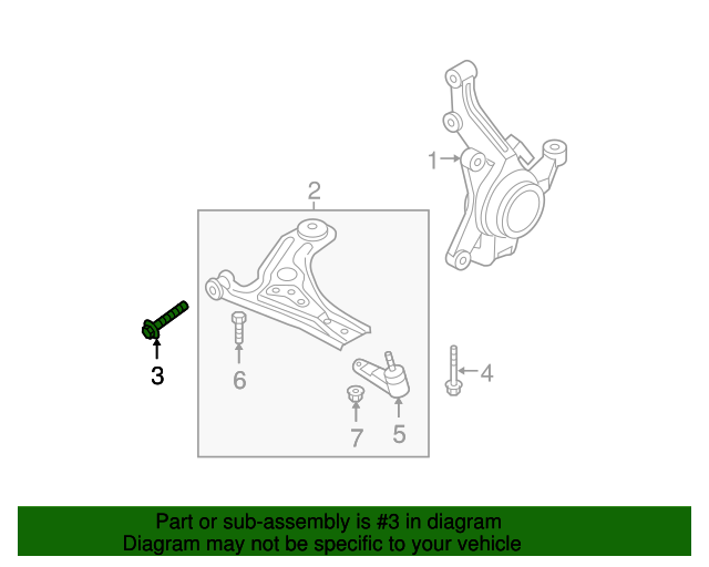 20042008 Chevrolet Front Lower Control Arm Bolt 94501160 GM