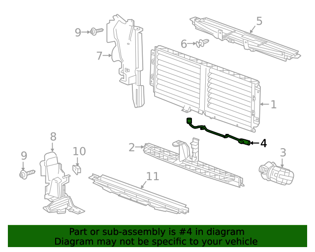 20192022 Cadillac XT4 Ambient Air Temperature Sensor Wiring Harness