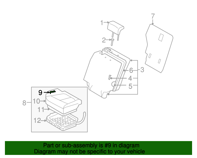 892600W525J9X Seat Cover 20072009 Hyundai Santa Fe World OEM