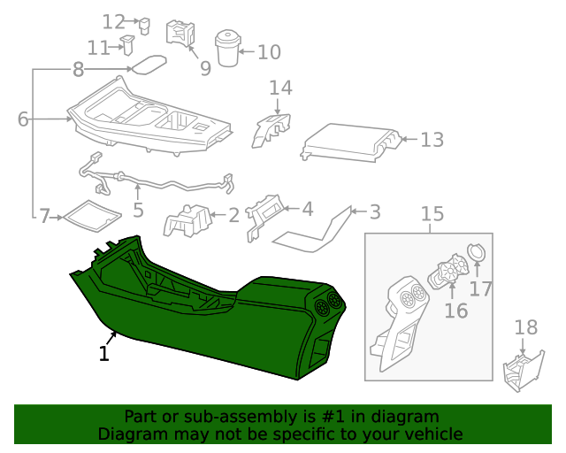 177-683-38-00-9051 - Console 2019-2023 Mercedes-Benz | Mercedes