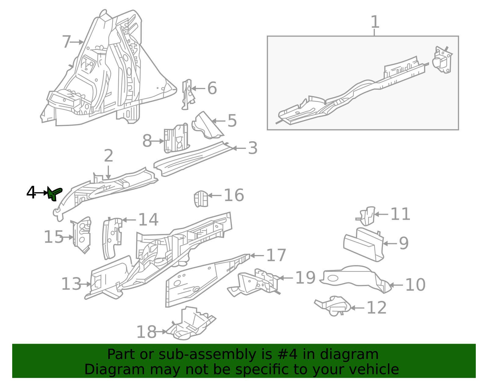 Rail Support Bracket - GM (84105752)