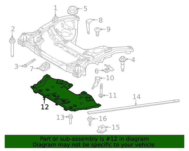 31146868619 - 2020-2024 BMW Reinforced Plate (31-14-6-868-619 