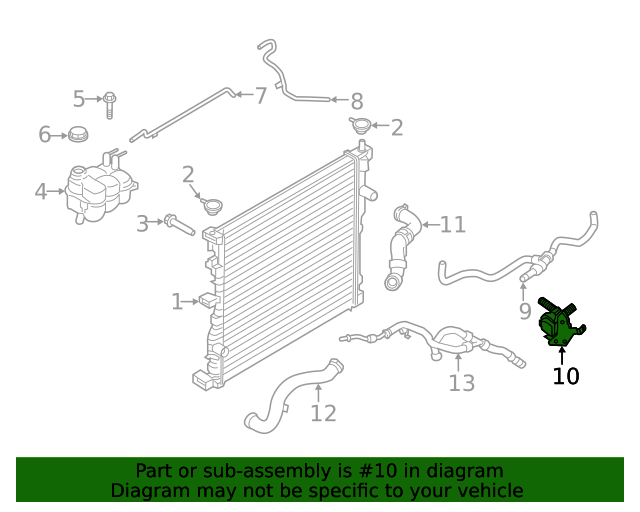 20202023 Ford Engine Auxiliary Water Pump L1MZ18D473B Blue Springs