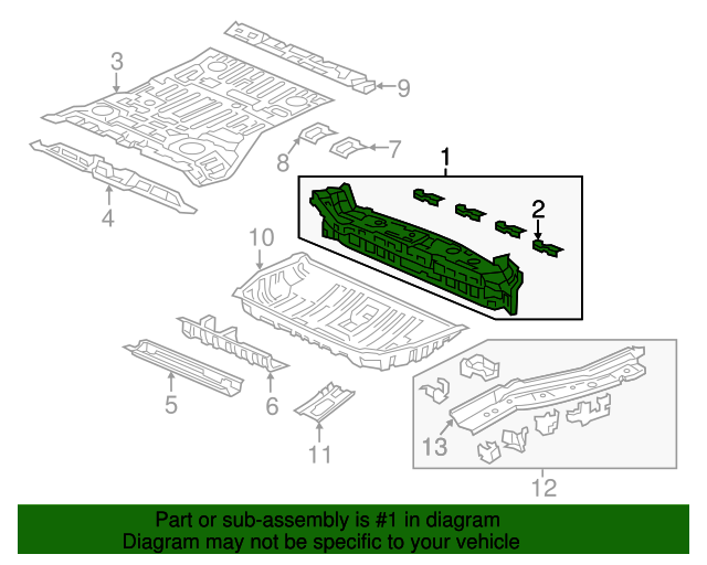 20182022 Honda Odyssey Rear Body Panel 65750THRA02ZZ Honda Factory