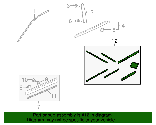 20102015 Honda Body Side Molding 08P05TP61C0 Clarkknapp Honda