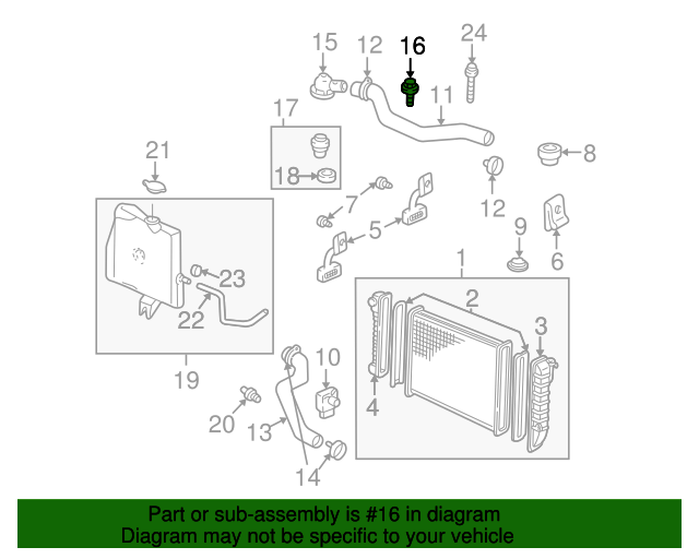 Thermostat Housing Bolt GM (11508040) NewGMParts